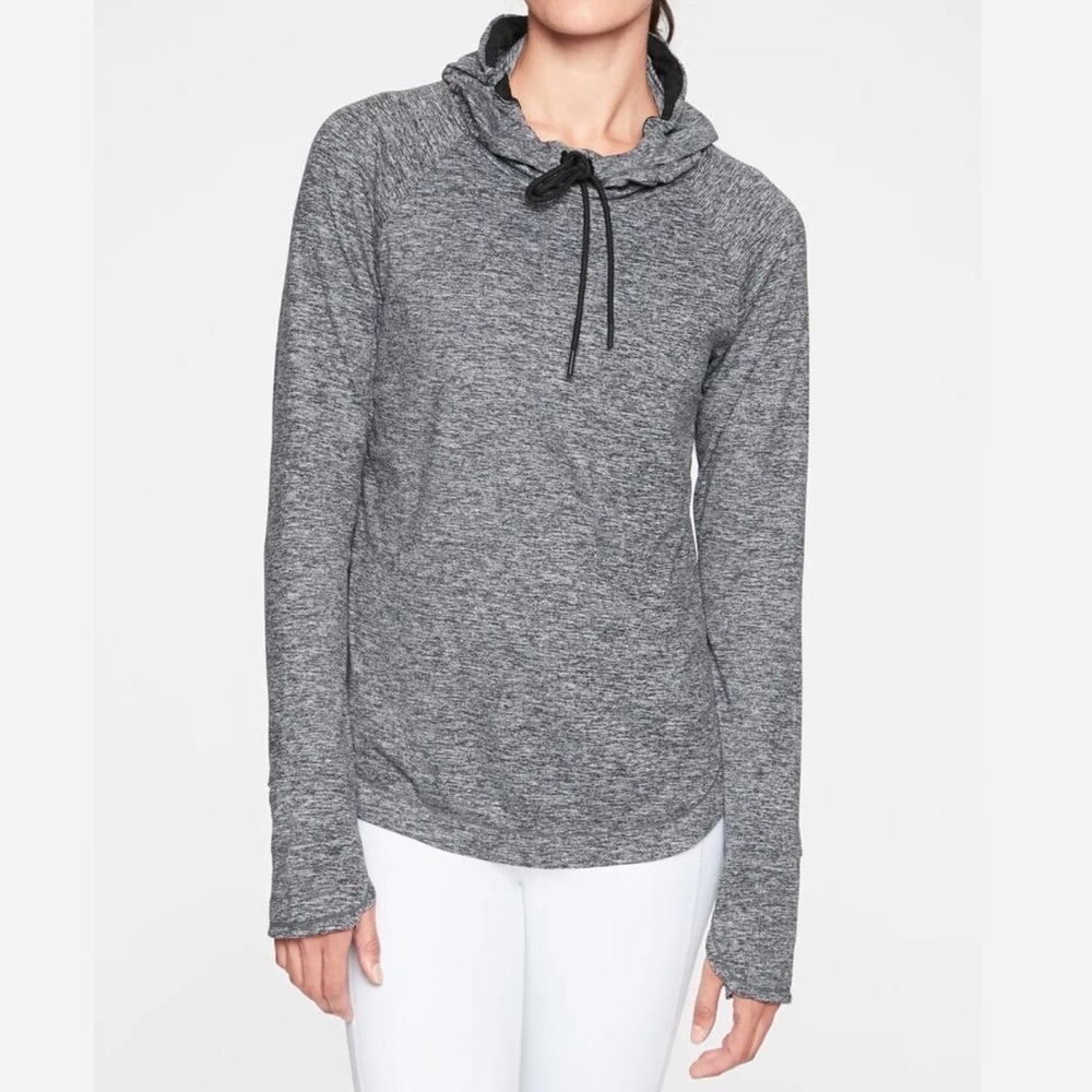 Athleta Uptempo Hoodie Sweatshirt, Charcoal Grey SIZE S